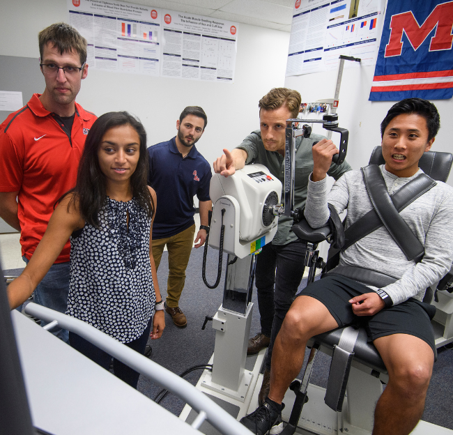 Exercise Science students in lab