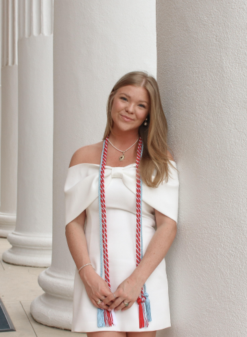 Graduation picture of Emma Cain, Social work student