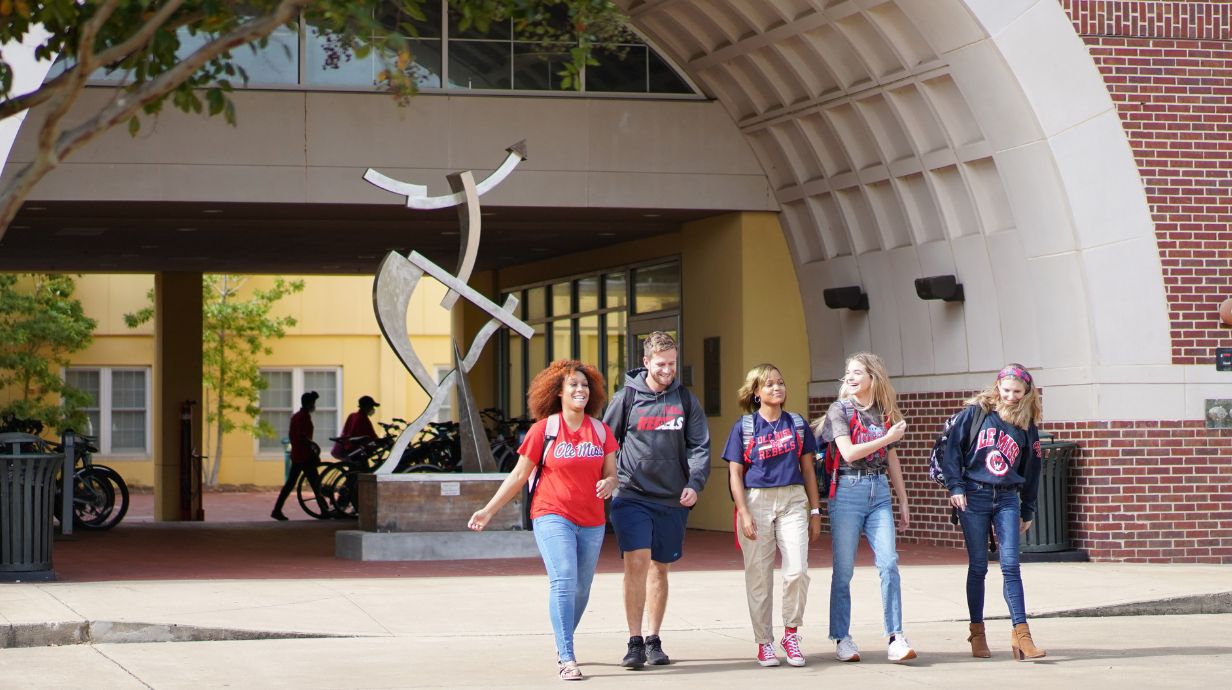 Health and Human Services students leaving the RC south.